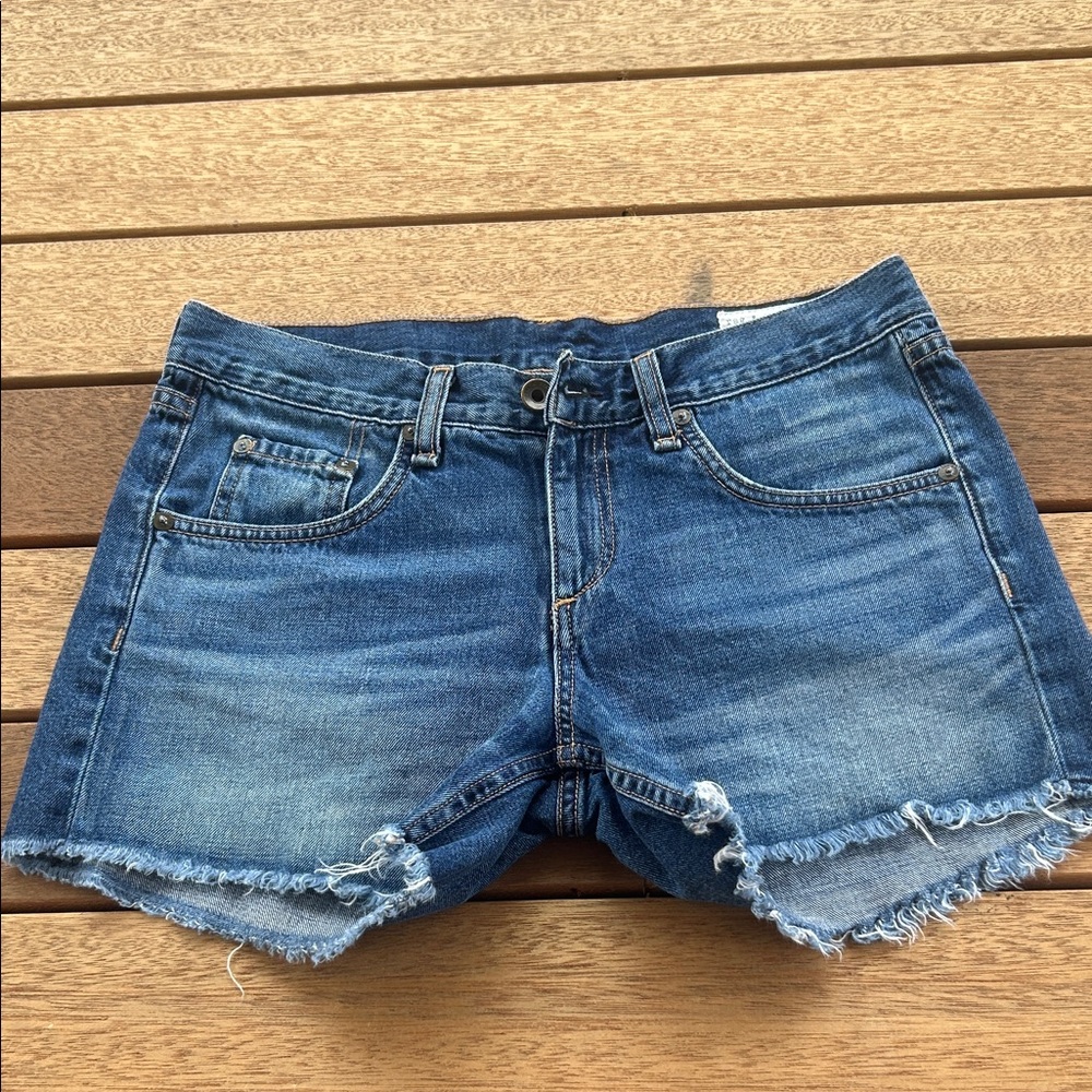 rag & bone Distressed Blue Jean Shorts